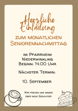 Banner Seniorennachmittag 