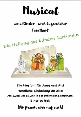 Banner Musical vom Kinder- und Jugendchor Forsthart
