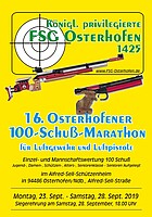Logo 16. Osterhofener 100-Schuss-Marathon für Luftgewehr und Luftpistole