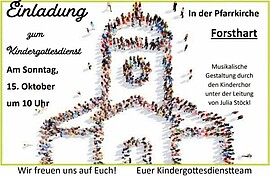 Banner Kindergottesdienst in Forsthart