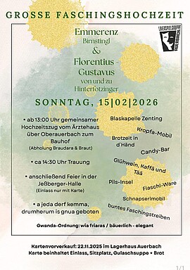 Banner Faschingshochzeit