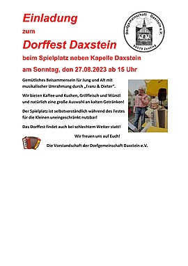 Banner Dorffest Daxstein