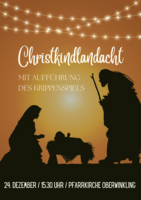 Logo Christkindlandacht mit Aufführung des Krippenspiel
