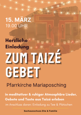 Banner Taizé - Gebet in Mariaposching