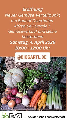 Banner Eröffnung Neuer Gemüse-Verteilpunkt