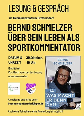 Banner Ja was macht er denn da? Lesung mit Bernd Schmelzer