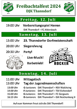 Banner Freibachtalfest Thanndorf 