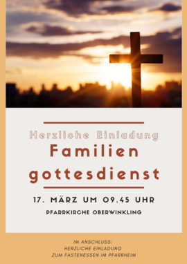 Banner Familiengottesdienst in Niederwinkling