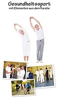 Logo Gesundheitssport mit Elementen aus dem Karate für Neueinsteiger ab etwa 45 Jahre