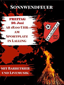 Banner Sonnwendfeuer Lalling