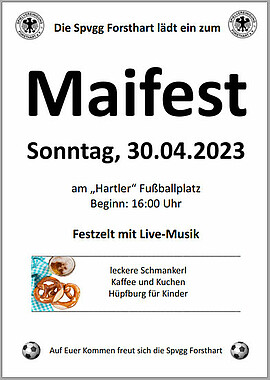 Banner Maifest der Spvgg Forsthart