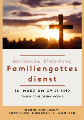 Banner Familiengottesdienst in Niederwinkling