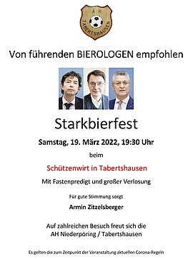 Banner Starkbierfest AH Tabertshausen