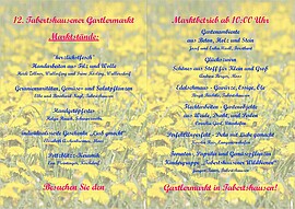 Banner Gartlermarkt des Gartenbauverein Tabertshausen