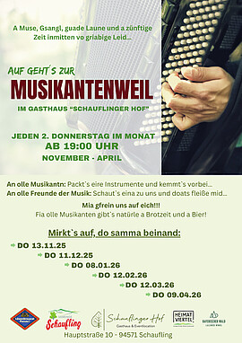 Banner Auf geht's zur Musikantenweil - Volksmusikkonzert