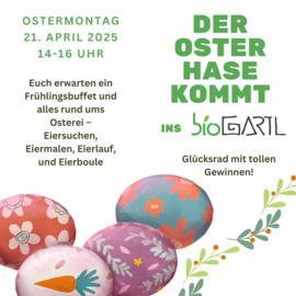 Banner Der Osterhase kommt ins biogartl