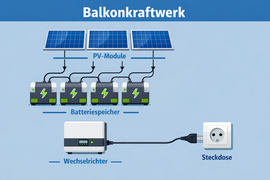 Banner Balkonkraftwerk mit Speicher in Aktion: Gerätedemonstration mit anschließender Kaffee-Diskussionsrunde