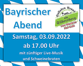 Banner Bayrischer Abend mit Live-Musik