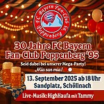 Logo 30 jähriges Jubiläum FC Bayern Fan-Club Poppenberg '95