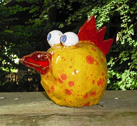 Banner Lustige Eulen und schräge Vögel aus Ton