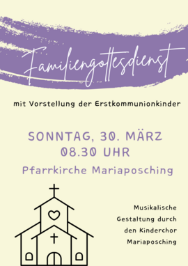 Banner Familiengottesdienst in Mariaposching