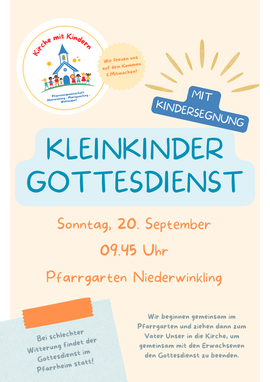 Banner Kleinkindergottesdienst