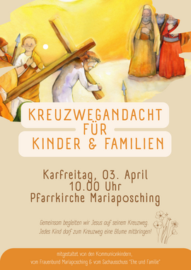 Banner Kreuzwegandacht für Kinder & Familien