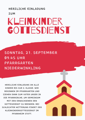 Banner Kleinkindergottesdienst 
