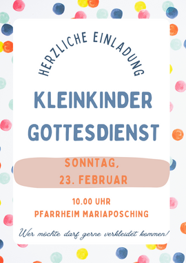 Banner Faschings - Kleinkindergottesdienst