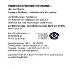 Logo Eröffnung Photographische Positionen: Auf der Suche