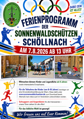 Banner Ferienprogramm Schützenolympiade