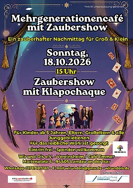 Banner Mehrgenerationencafe mit Zaubershow