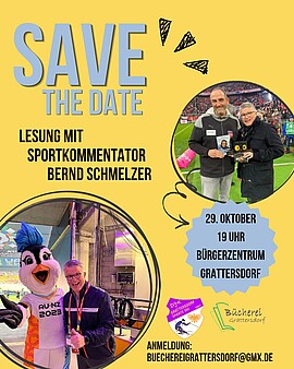 Banner Lesung mit Bernd Schmelzer im Bürgerzentrum Grattersdorf