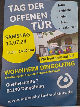 Banner Tag der offenen Tür Lebenshilfe Dingolfing