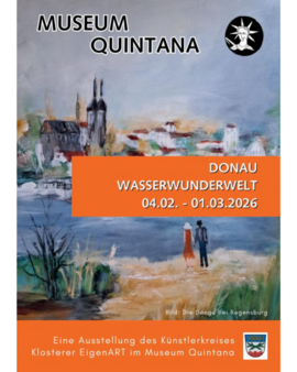 Banner Finissage "Kunstausstellung "Donau-Wasserwunderwelt"
