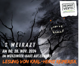 Banner Wenn's weihrazt... im Würzinger-Haus in Außernzell
